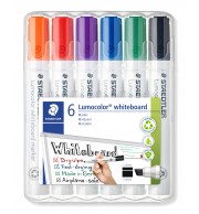 MARQUEURS  EFFACABLES A SEC STAEDTLER 351 POINTE OGIVE - 6 ASSORTIS