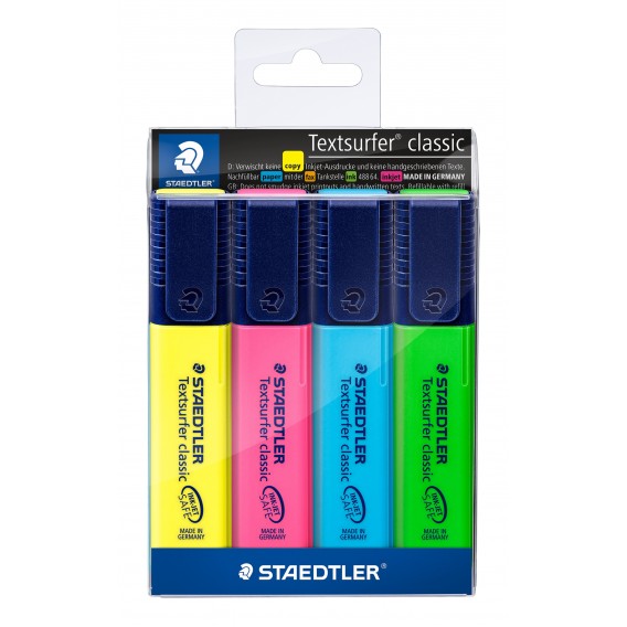 SURLIGNEURS STAEDTLER TOPSTAR 364 - POCHETTE DE 4 ASSORTIS