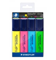 SURLIGNEURS STAEDTLER TOPSTAR 364 - POCHETTE DE 4 ASSORTIS