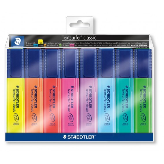 SURLIGNEURS STAEDTLER TOPSTAR 364 - POCHETTE DE 8 ASSORTIS