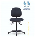 SIEGE ATELIER ASSISE ET DOSSIER TISSU NOIR