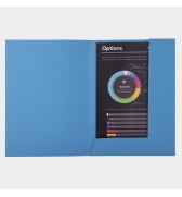 Paquet de 50 chemises 2 rabats ROCK''S 210 - 24x32cm Bleu