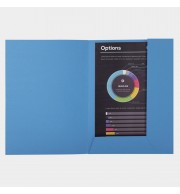 Paquet de 50 chemises 2 rabats ROCK''S 210 - 24x32cm Bleu