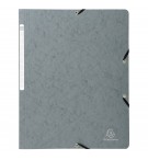 Chemise à élastique sans rabat carte lustrée 400gm2 - A4 Gris