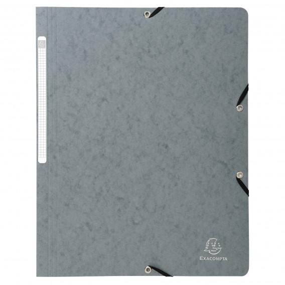 Chemise à élastique sans rabat carte lustrée 400gm2 - A4 Gris