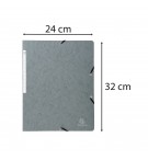 Chemise à élastiques A4 grise sans rabats carte lustrée 400g EXACOMPTA 5571E - Vue 2