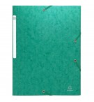 Chemise à élastiques sans rabat - carte lustrée gaufrée Scotten 600g/m2- A4 Vert