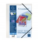 Chemise à élastiques 3 rabats polypropylène translucide Krea Cover - A4 Incolore