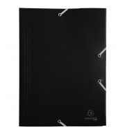 Chemise à élastique 3 rabats Polypropylène 4/10e Opaque Eco - A4 Noir