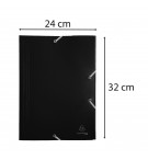 Chemise à élastique 3 rabats Polypropylène 4/10e Opaque Eco - A4 Noir