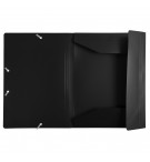 Chemise à élastique 3 rabats Polypropylène 4/10e Opaque Eco - A4 Noir