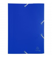 Chemise à élastique 3 rabats Polypropylène 4/10e Opaque Eco - A4 Bleu