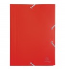 Chemise à élastique 3 rabats Polypropylène 4/10e Opaque Eco - A4 Rouge