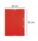 Chemise à élastique 3 rabats Polypropylène 4/10e Opaque Eco - A4 Rouge