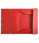 Chemise à élastique 3 rabats Polypropylène 4/10e Opaque Eco - A4 Rouge