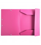 Chemise à élastique 3 rabats Polypropylène 4/10e Opaque Eco - A4 Fuchsia