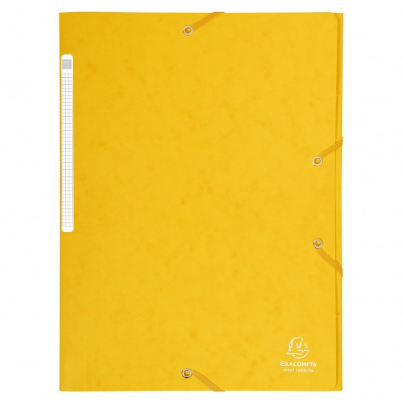 Chemise à élastiques Maxi capacity carte lustrée 425gm2 - A4 Jaune