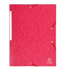 Chemise à élastiques Maxi capacity carte lustrée 425gm2 - A4 Rouge