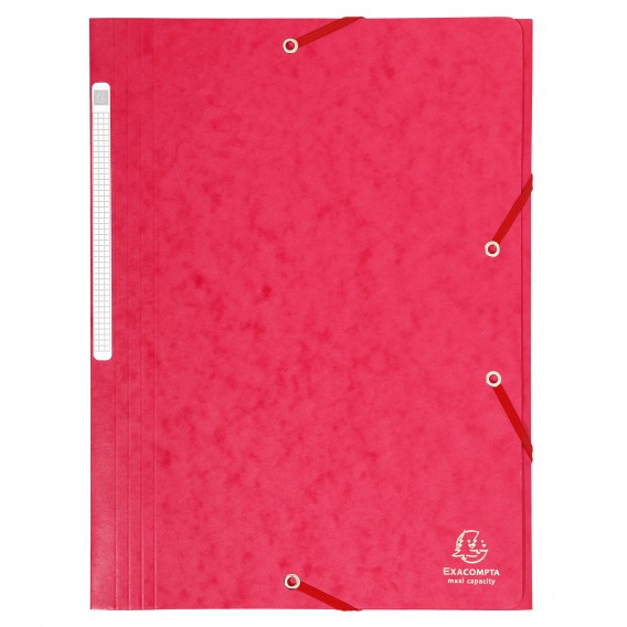 Chemise à élastiques Maxi capacity carte lustrée 425gm2 - A4 Rouge
