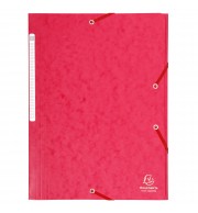 Chemise à élastiques Maxi capacity carte lustrée 425gm2 - A4 Rouge