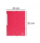 Chemise à élastiques Maxi capacity carte lustrée 425gm2 - A4 Rouge