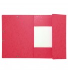 Chemise à élastiques Maxi capacity carte lustrée 425gm2 - A4 Rouge