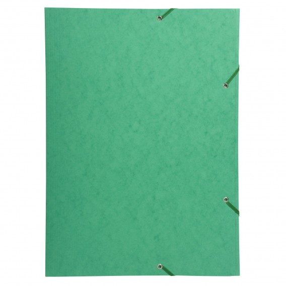 Chemise à élastique 3 rabats carte lustrée 600gm2 - A3 Vert