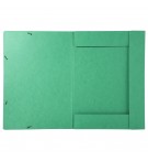 Chemise à élastique 3 rabats carte lustrée 600gm2 - A3 Vert