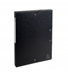 Boite de classement Exabox Dos 25mm Carte lustrée - A4 Noir