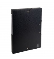 Boite de classement Exabox Dos 25mm Carte lustrée - A4 Noir