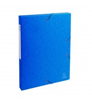 Boite de classement Exabox Dos 25mm Carte lustrée - A4 Bleu
