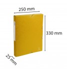 Boite de classement Exabox Dos 25mm Carte lustrée - A4 Jaune