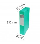 Boite de classement Exabox Dos 60mm Carte lustrée - A4 Vert