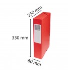 Boite de classement Exabox Dos 60mm Carte lustrée - A4 Rouge