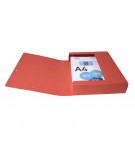 Boite de classement Exabox Dos 60mm Carte lustrée - A4 Rouge