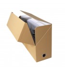 Boite transfert Dos 120mm papier toilé Havane