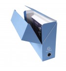 Boite transfert Dos 90mm papier toilé Bleu clair