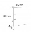 Classeur à levier PVC A4 dos de 50mm. Vert foncé