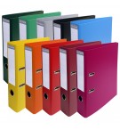 CLASSEURS A LEVIER COULEURS ASSORTIES DOS 70mm - LOT DE 10