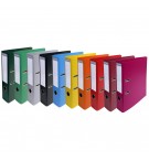 CLASSEURS A LEVIER COULEURS ASSORTIES DOS 70mm - LOT DE 10