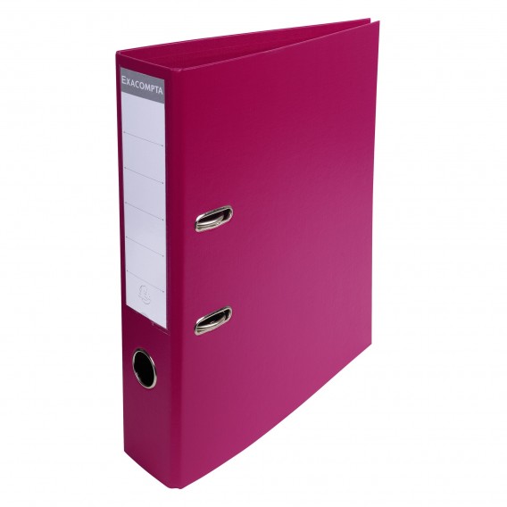 Classeur à levier PVC A4 dos de 70mm. Fuchsia