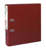 Classeur à levier Prem'Touch intérieur et extérieur en polypropylène - Dos 80mm - A4 maxi Bordeaux