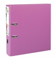 Classeur à levier Prem'Touch intérieur et extérieur en polypropylène - Dos 80mm - A4 maxi. Rose