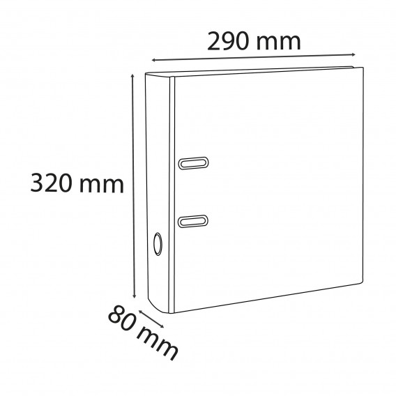 Classeur à levier rembordé papier Dos 80mm Forever - A4 Ivoire