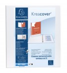 Classeur PP personnalisable Kreacover - 4 anneaux en D 50mm - A4 maxi Blanc