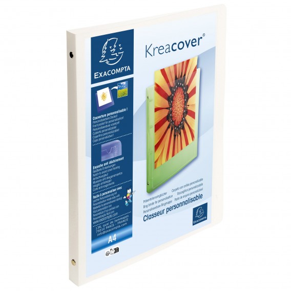 CLASSEURS PERSONNALISABLES POLYPRO DOS 20mm - BLANCS - CARTON DE 5