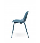 CHAISE COQUE PP 4 PIEDS METALLIQUES ASSORTIS A LA COQUE