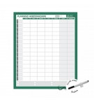 Planning perpétuel hebdomadaire réutilisable - 60 x 50 cm