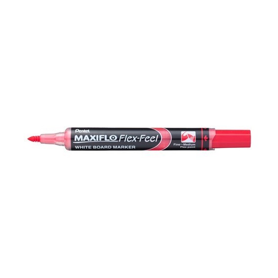 MARQUEUR EFFACABLE A SEC PENTEL MAXIFLO ROUGE MOYEN MODELE