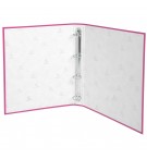Classeur rembordé polypropylène 4 anneaux 30mm - A4 Rose